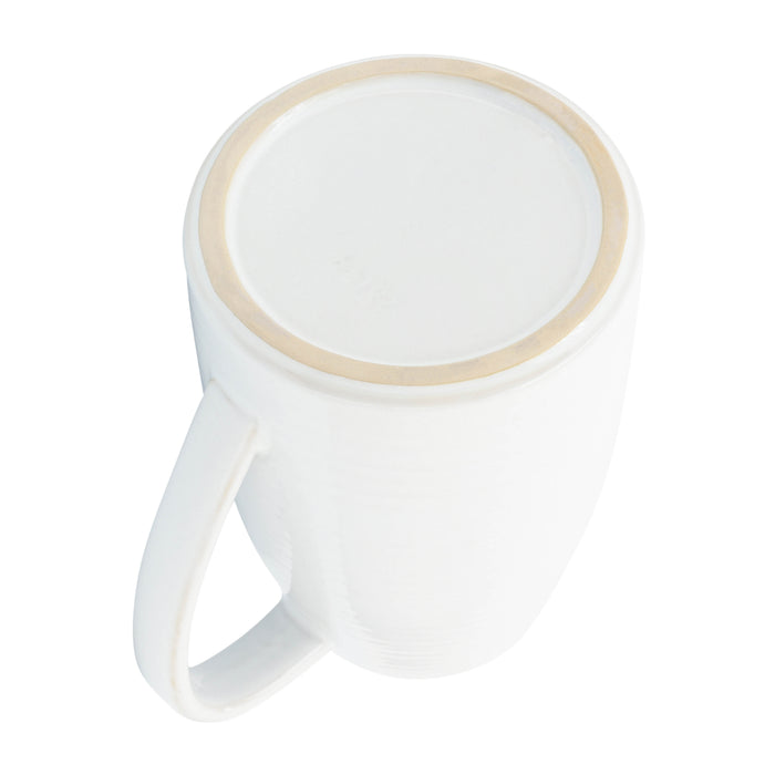 Cruche de 8 po en céramique - blanche