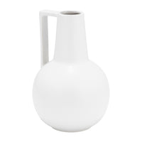 Vase de 9 po en céramique - blanc