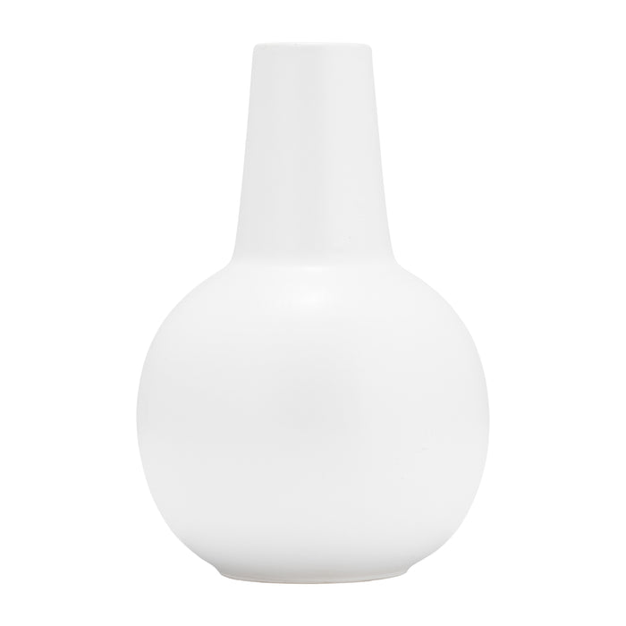 Vase de 9 po en céramique - blanc