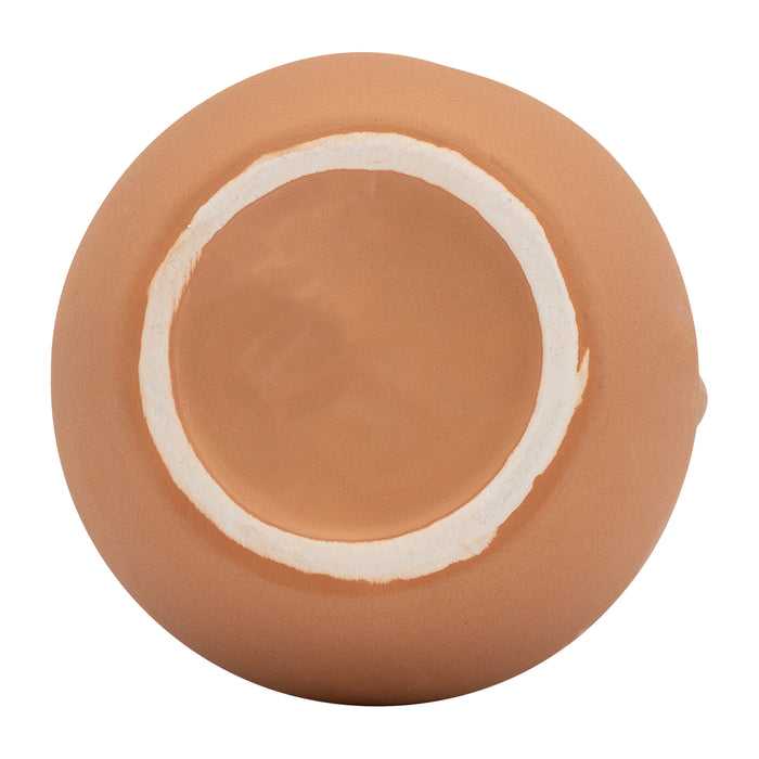 Vase de 8 po en céramique avec poignées - terracotta