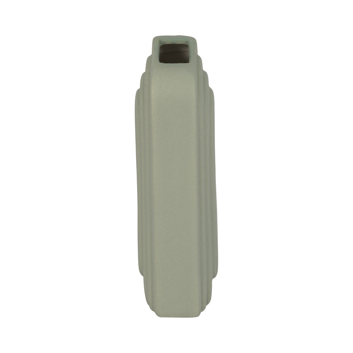 Vase rectangulaire de 7 po en dolomite - sauge foncé