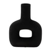 Vase de 8 po en dolomie avec découpe - noir