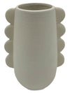 Vase à oreilles blanc de 7 po