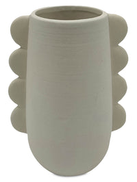 Vase à oreilles blanc de 7 po