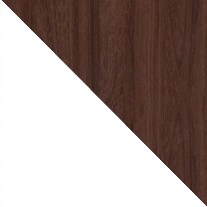 Meuble pour téléviseur Doyers de Manhattan Comfort de 53,15 po de style moderne du milieu du 20e siècle - blanc et brun noix