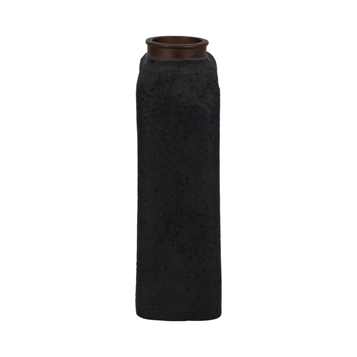 Vase abstrait Economix de 15 po - noir