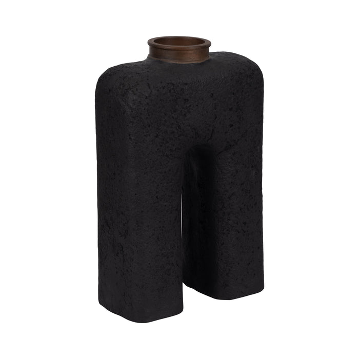 Vase abstrait Economix de 15 po - noir
