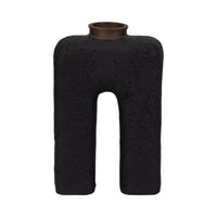  Vase abstrait Economix de 15 po - noir