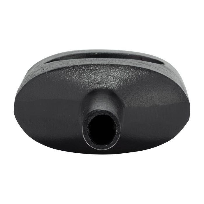 Petit vase moderne de 12 po en métal avec découpe - noir