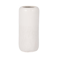 Vase rainuré de 12 po en céramique - noir