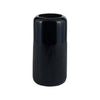 Vase rainuré de 10 po en céramique - bleu marine