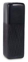 Vase carré rainuré de 18 po en céramique - noir