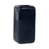 Vase carré rainuré de 12 po en céramique - bleu marine