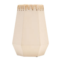 Vase de 11 po en céramique à motif tressé - naturel