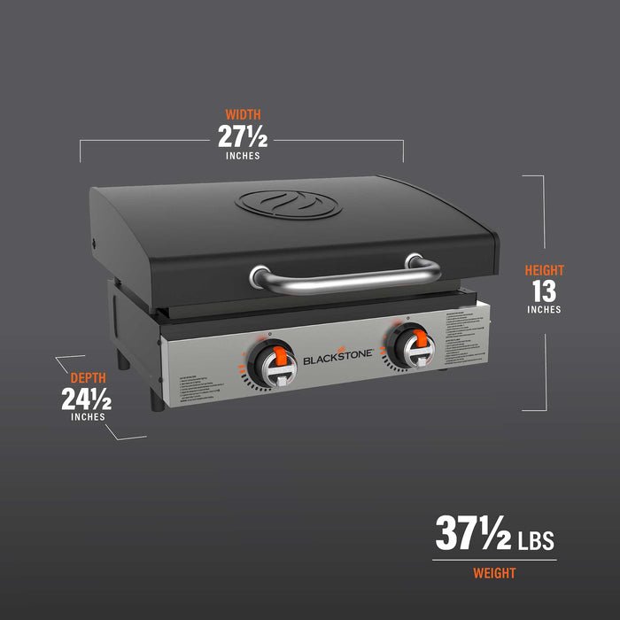 Plaque chauffante de table Blackstone de 22 po en acier inoxydable avec couvercle - 1813