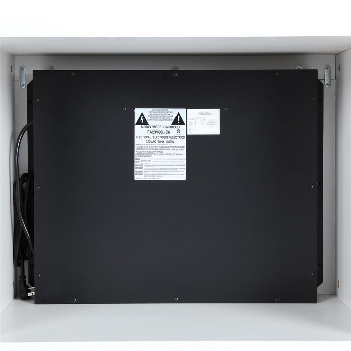 Meuble pour téléviseur Lumina d’Ameriwood Home avec foyer électrique pour téléviseurs jusqu’à 70 po - blanc