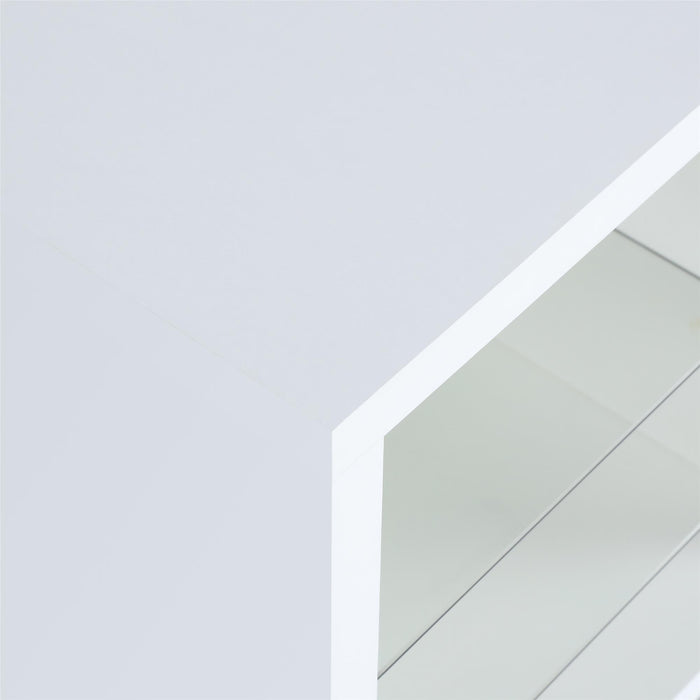 Meuble pour téléviseur Lumina d’Ameriwood Home avec foyer électrique pour téléviseurs jusqu’à 70 po - blanc