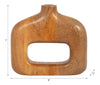 Wood 7" Open Cut-Out Vase - Natural | Vase de 7 po en bois avec découpe - naturel