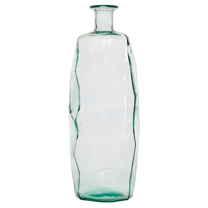 Vase de 29 po en verre - bleu clair