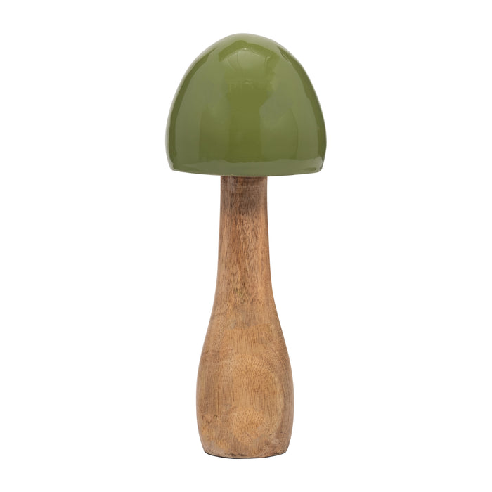 Champignon conique de 10 po en bois - olive