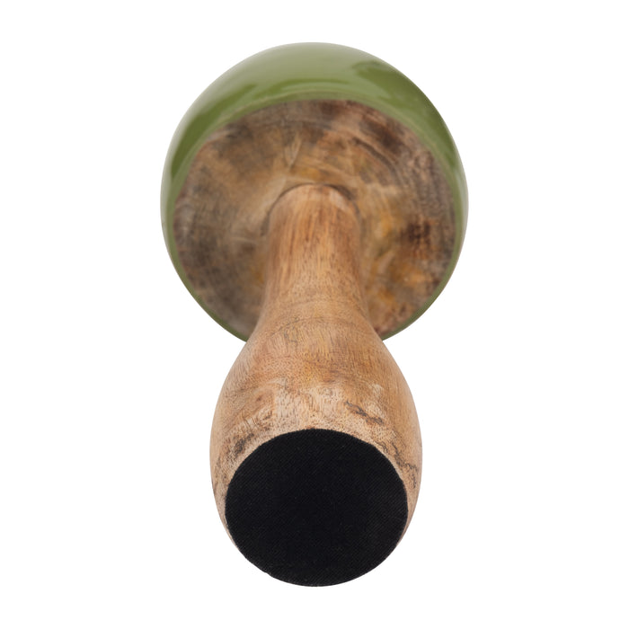 Champignon conique de 10 po en bois - olive