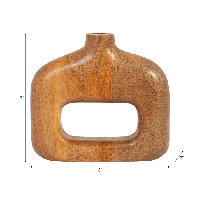 Champignon conique de 6 po en bois - terracotta