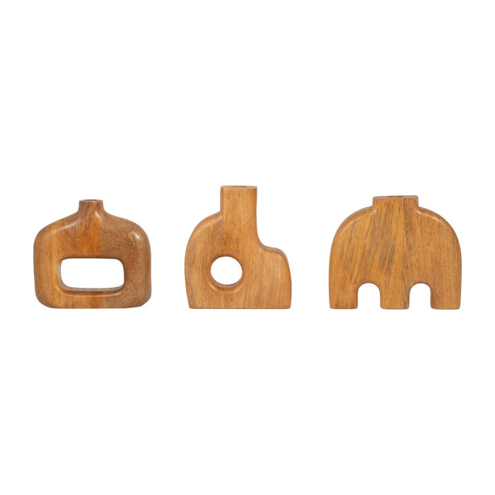 Champignon conique de 6 po en bois - terracotta