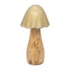 Champignon de 8 po en bois avec dessus en métal - doré