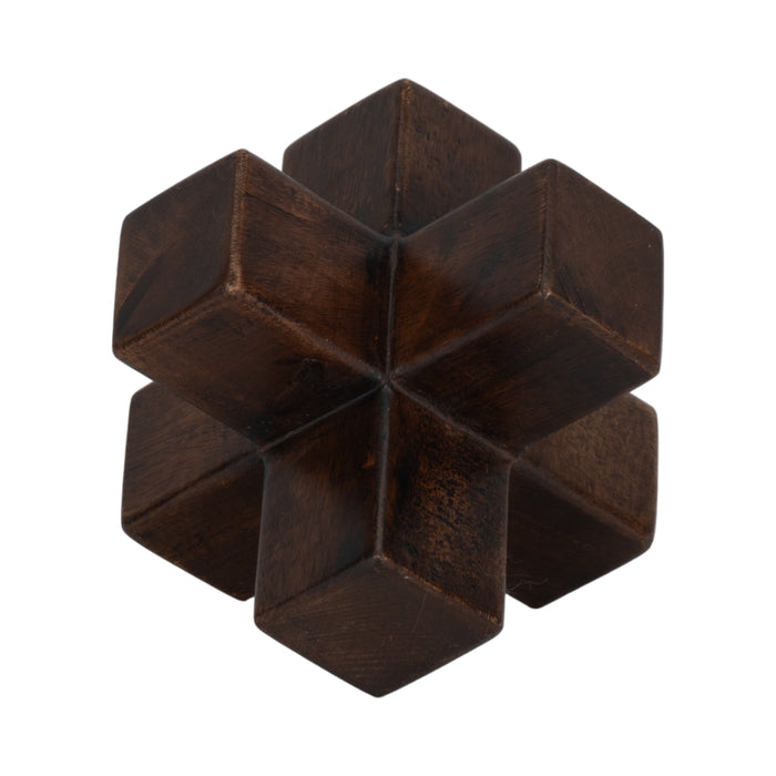 Osselet de 6 po en bois - brun