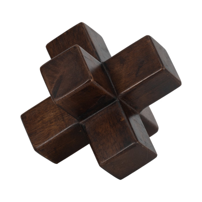 Osselet de 6 po en bois - brun