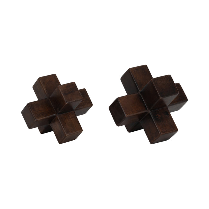 Osselet de 6 po en bois - brun