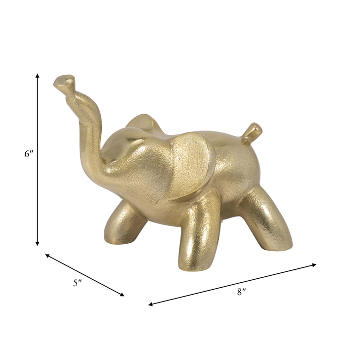 Éléphant ballon décoratif de 6 po en métal - doré
