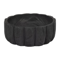 Bol festonné de 9 po en bois - noir