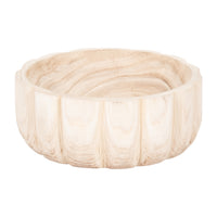 Bol festonné de 9 po en bois - naturel
