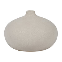Vase rond de 5 po en céramique à texture volcanique - coton