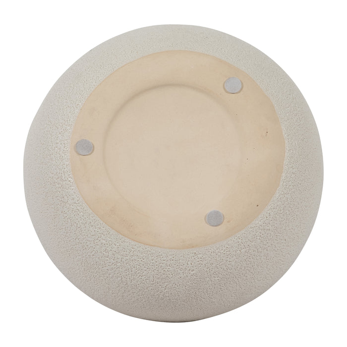 Vase rond de 5 po en céramique à texture volcanique - coton