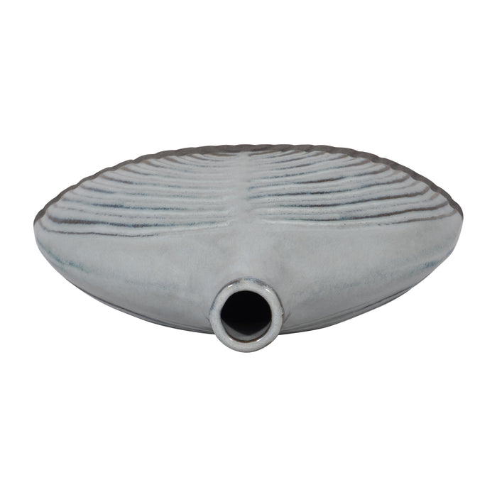 Vase de 6 po en céramique à motif d’arc en demi-dôme - bleu