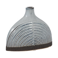  Vase de 6 po en céramique à motif d’arc en demi-dôme - bleu