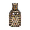 Vase de 8 po en verre à mosaïque - cuivre