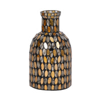 Vase de 8 po en verre à mosaïque - cuivre