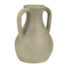 Vase carafe de 11 po en terre cuite avec poignées - vert sauge