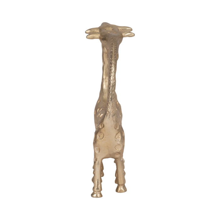 Couple de girafes de 10 po en métal - doré