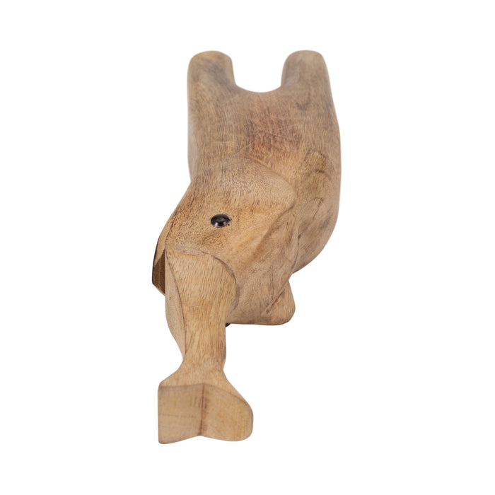 Éléphant de 15 po en manguier - brun