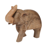 Éléphant de 7 po en manguier - brun