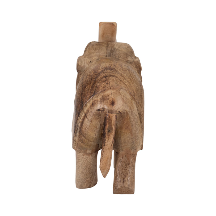 Éléphant de 7 po en manguier - brun