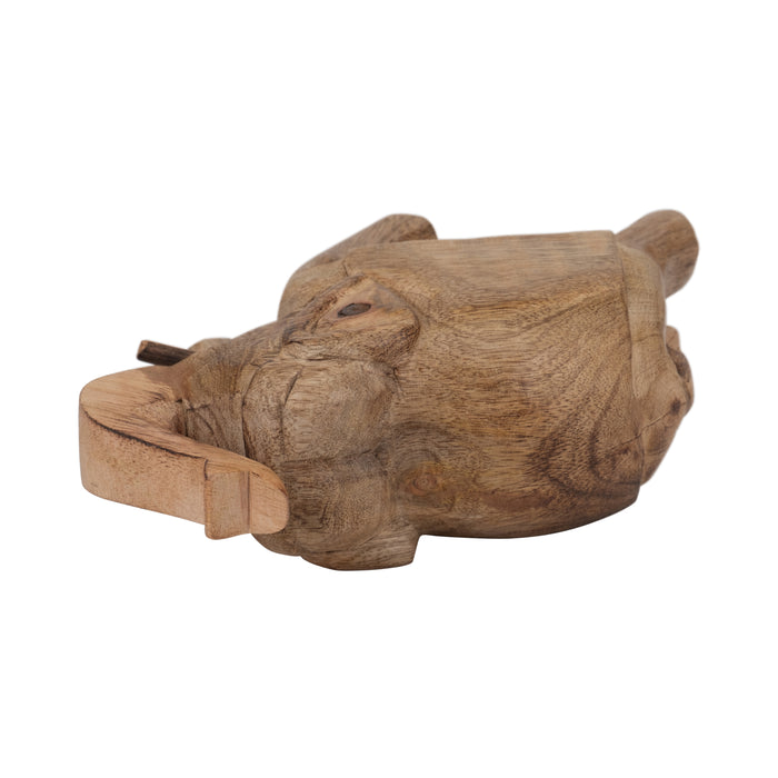 Éléphant de 7 po en manguier - brun