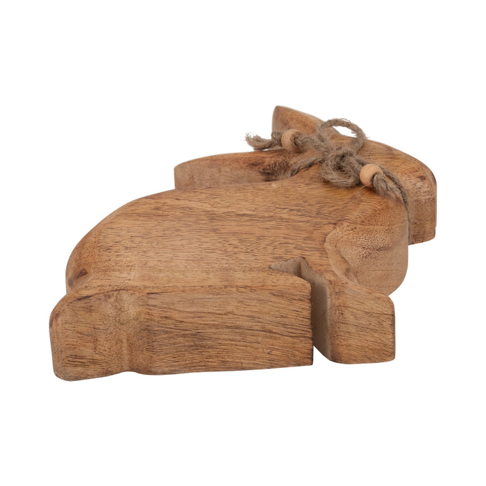 Lapin de 8 po en manguier - brun