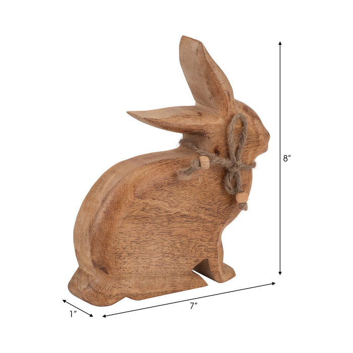 Lapin de 8 po en manguier - brun