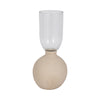 Vase Ecomix de 13 po en verre - ivoire