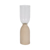 Vase Ecomix de 15 po en verre - ivoire